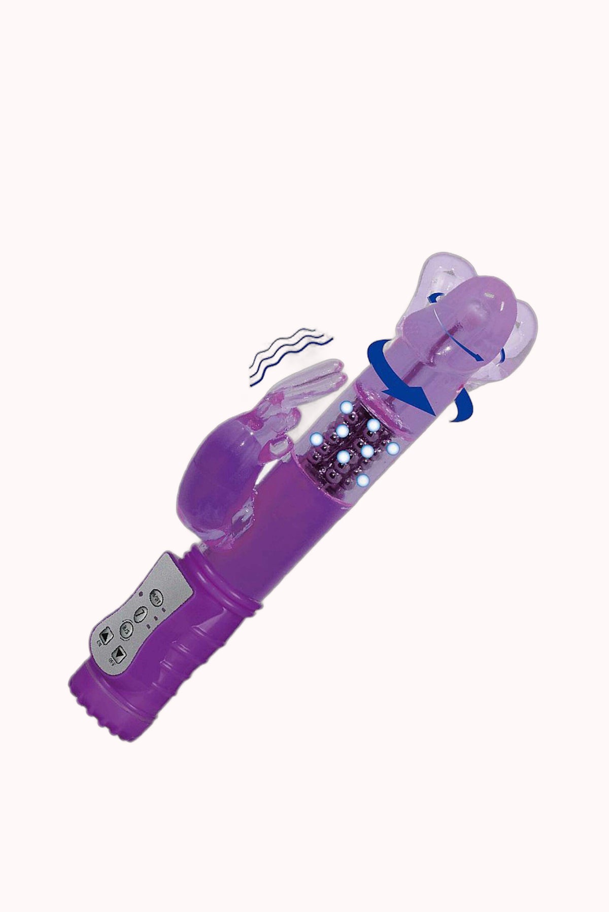 Vibrador Rotativo de Silicone com Estimulador 7 Modos – Doce Malícia