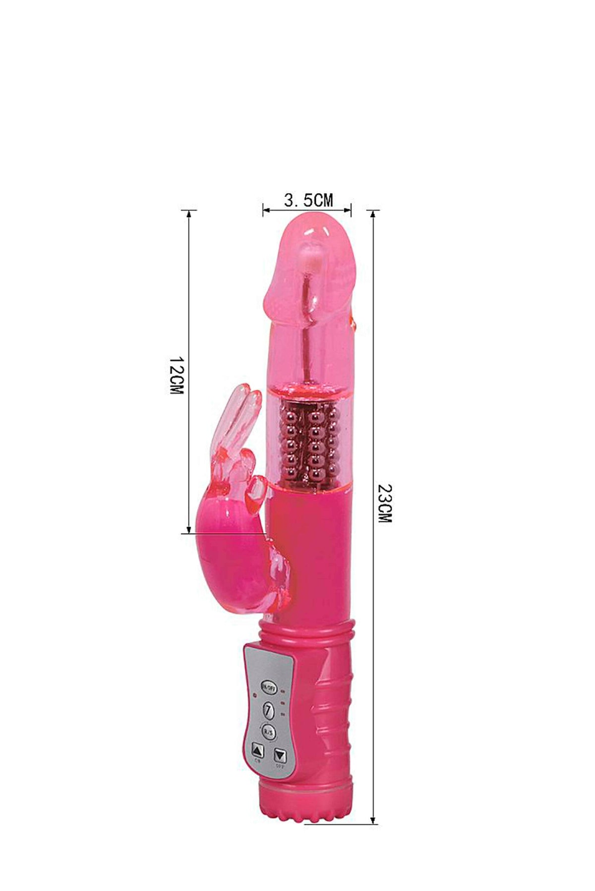Vibrador Rotativo de Silicone com em rosa – Doce Malícia