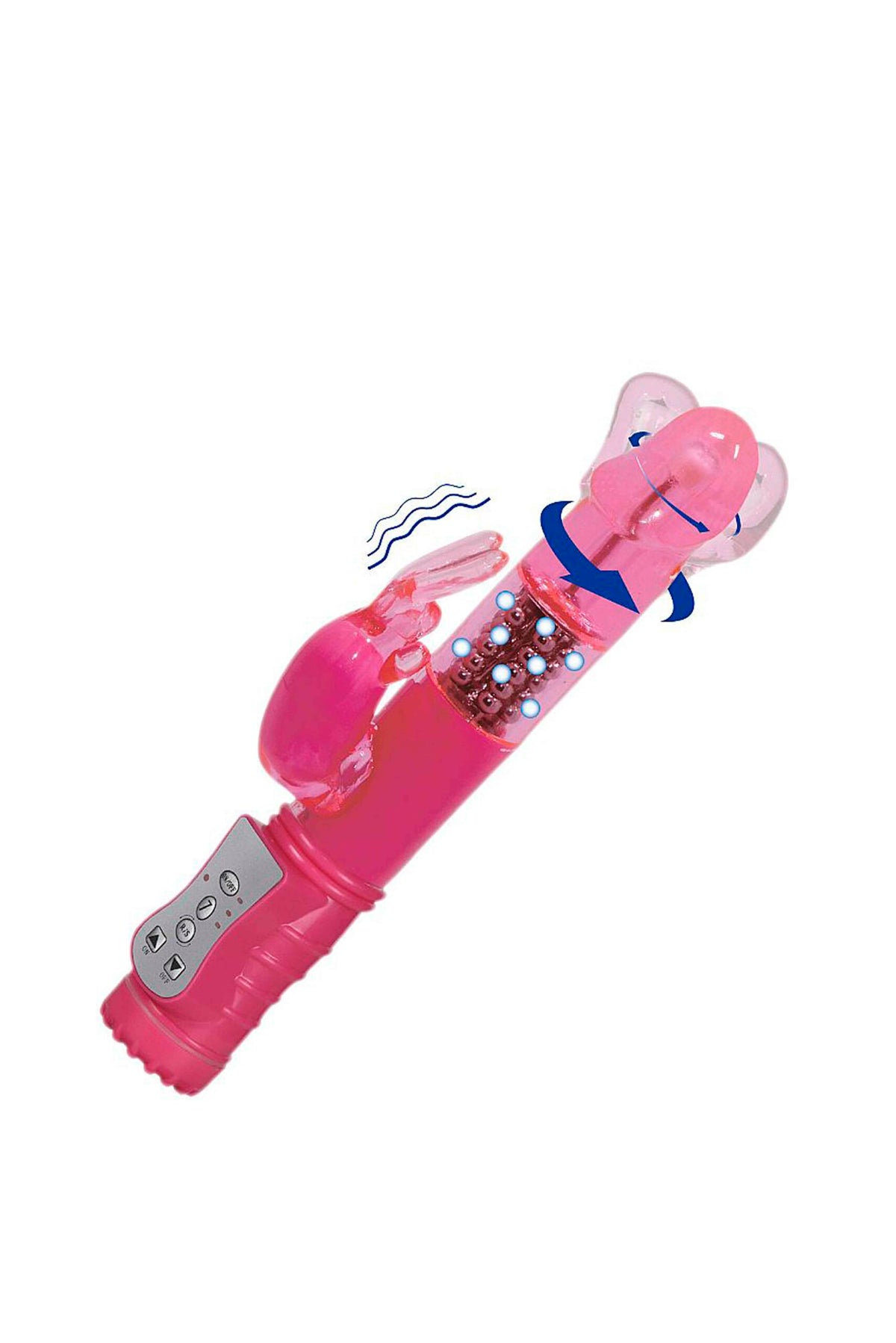 Vibrador Rotativo de Silicone com em rosa – Doce Malícia