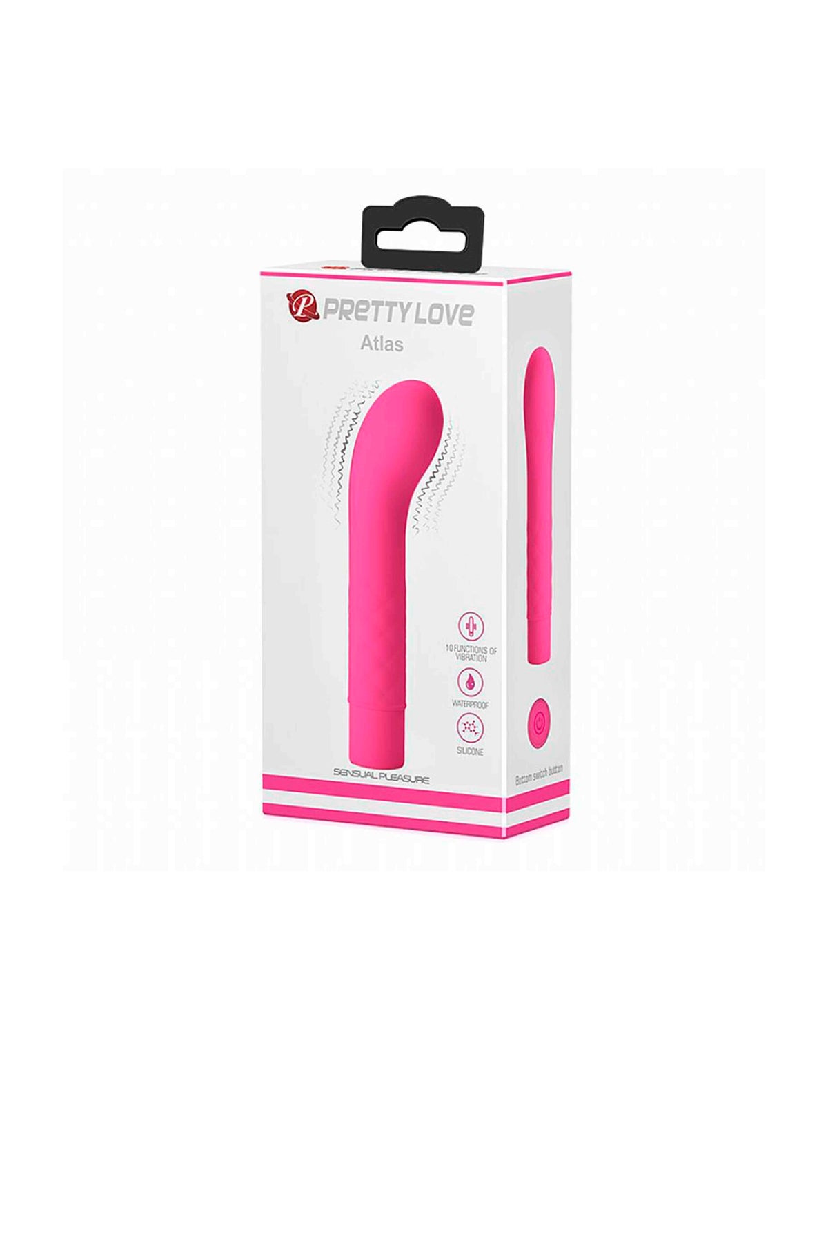 Vibrador em Silicone Atlas – em rosa – Doce Malícia