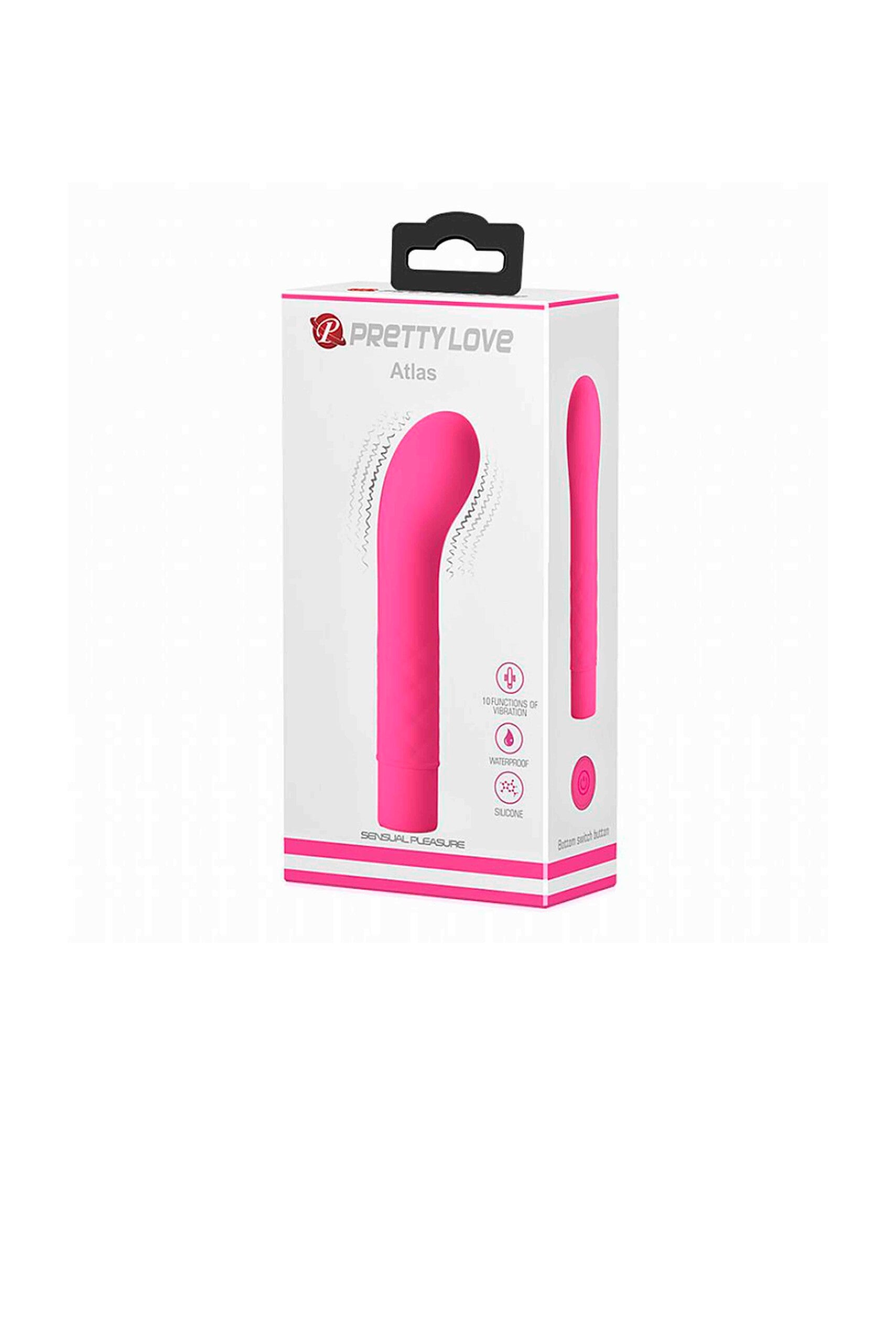 Vibrador em Silicone Atlas – em rosa – Doce Malícia