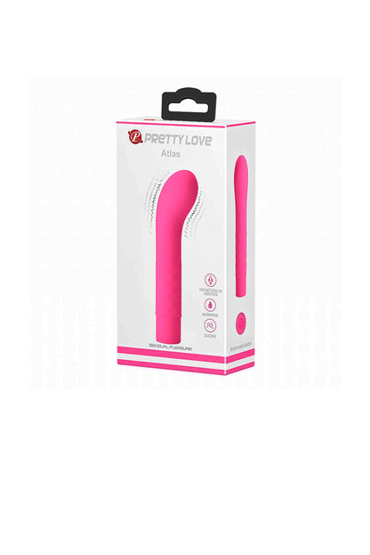 Vibrador em Silicone Atlas – em rosa – Doce Malícia