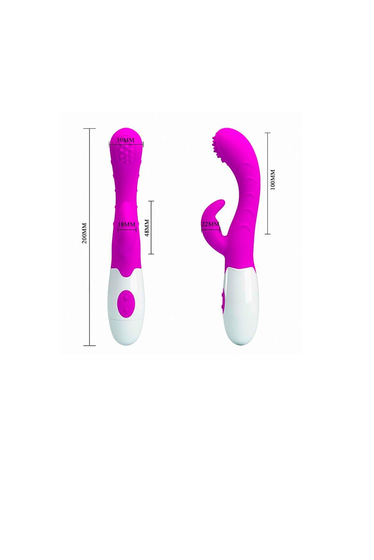 Vibrador Duplo em Silicone Cirúrgico em rosa – Doce Malícia