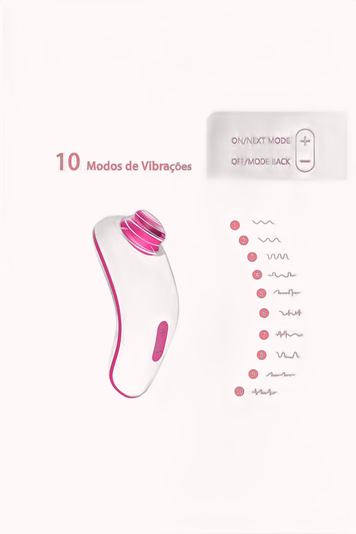 Vibrador de Silicone com Estimulador de Clitóris Pulsação Recarregável – 12 Modos – Doce Malícia