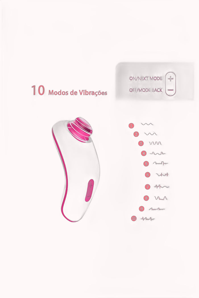 Vibrador de Silicone com Estimulador de Clitóris Pulsação Recarregável – 12 Modos – Doce Malícia — Doce Malícia