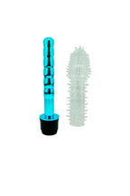 Vibrador Capa de Silicone com em azul claro – Doce Malícia