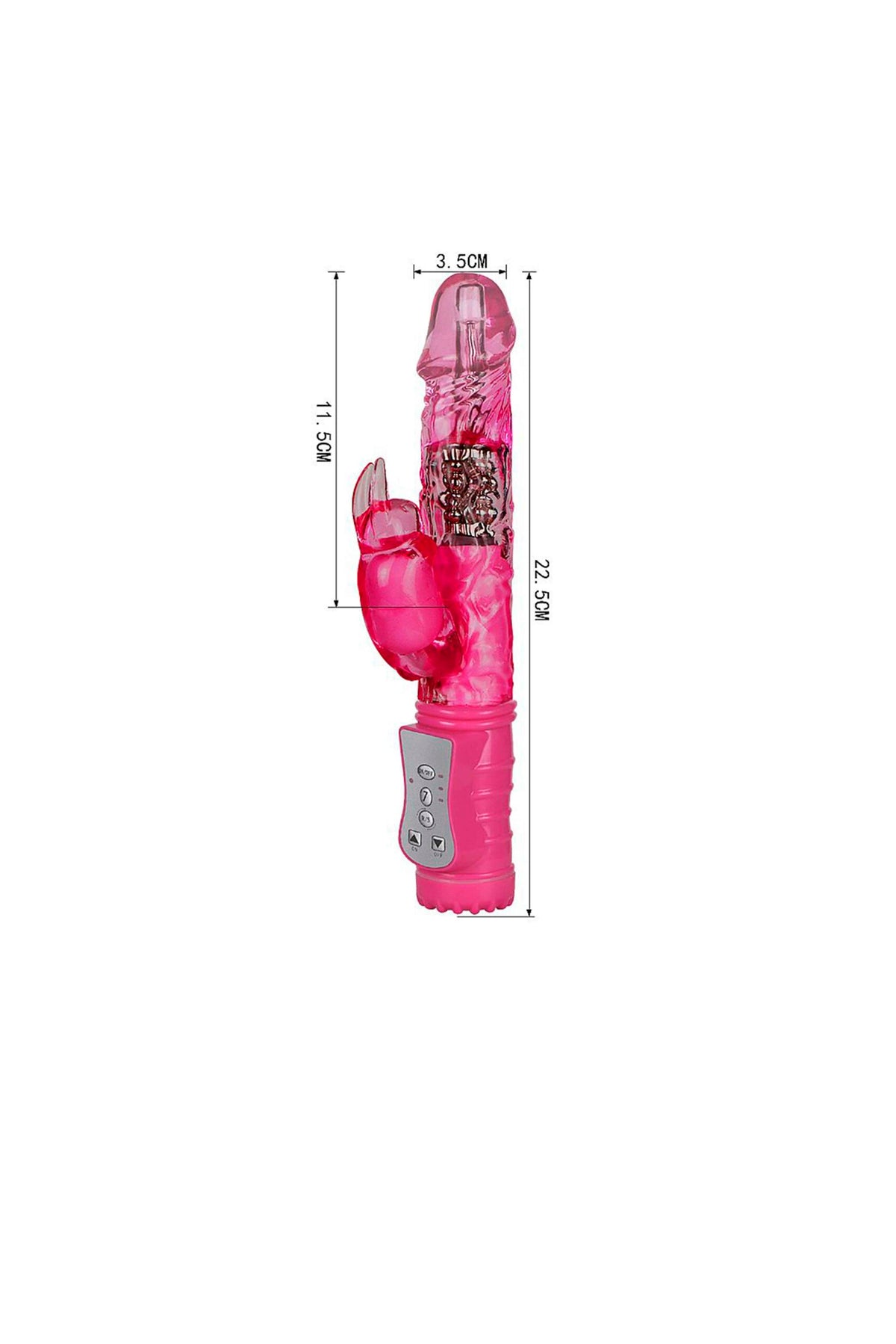 Vibrador Rotativo com Textura e em rosa – Doce Malícia