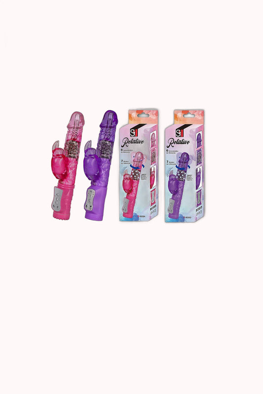 Vibrador Rotativo com Textura e 7 Vibrações com Rotação 360º – Doce Malícia