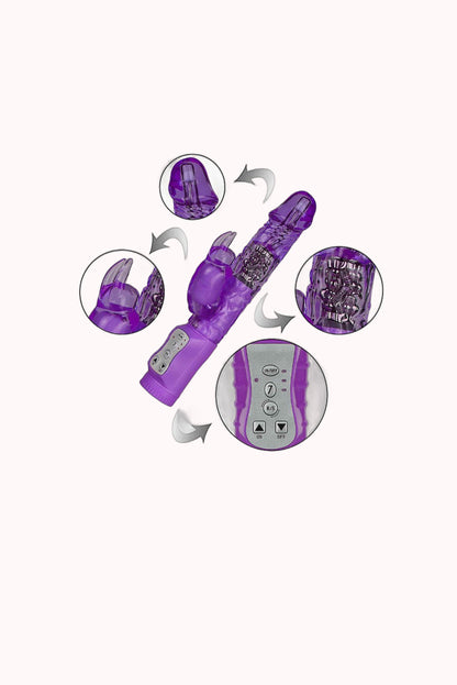 Vibrador Rotativo com Textura e 7 Vibrações com Rotação 360º – Doce Malícia
