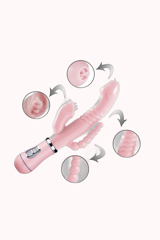 Vibrador de Ponto G e Clitóris em Jelly Recarregável – 3 em 1 – Doce Malícia