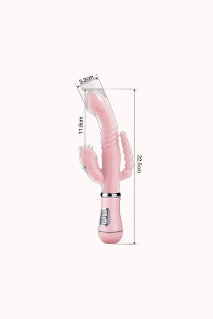 Vibrador de Ponto G e Clitóris em Jelly Recarregável – 3 em 1 – Doce Malícia