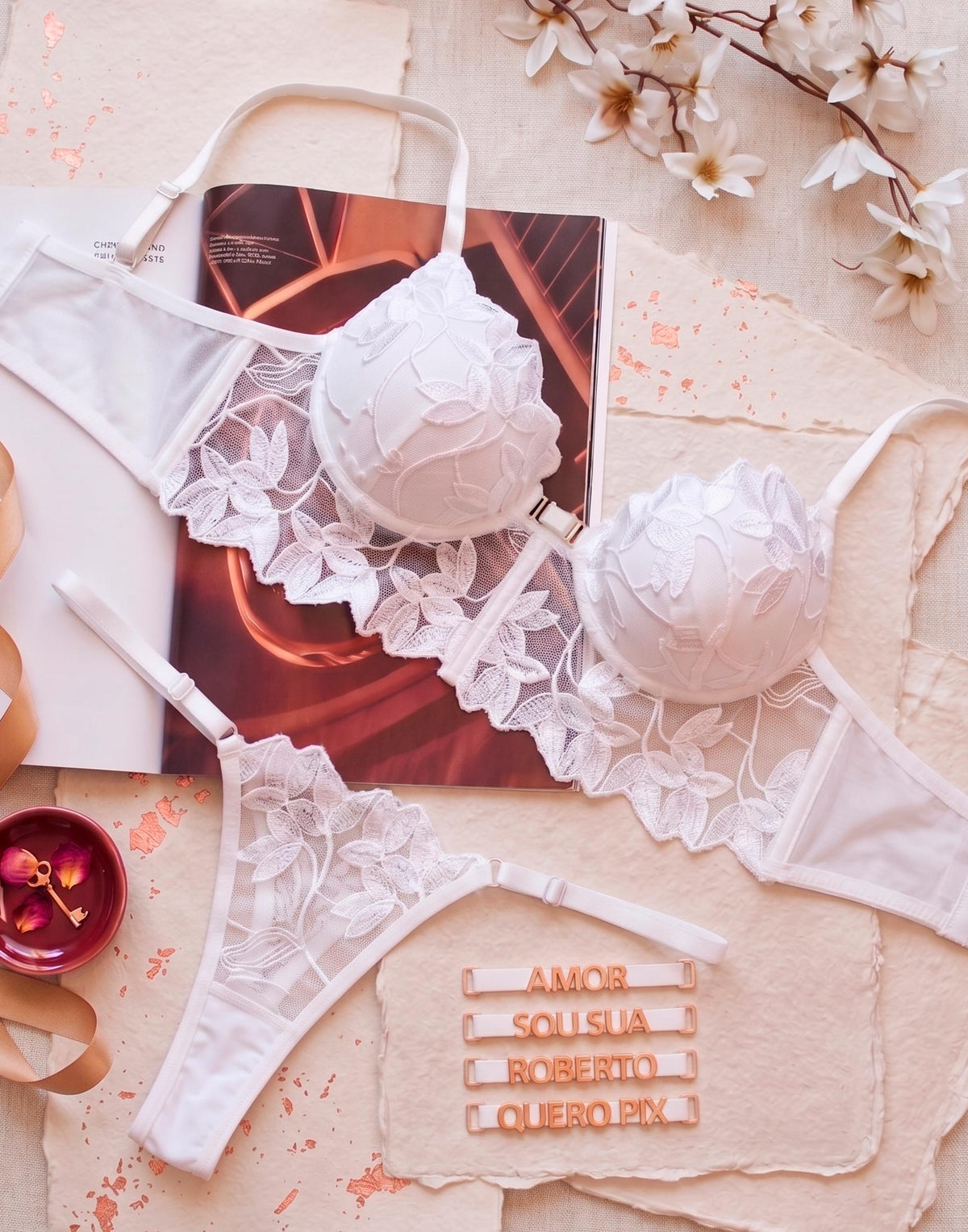 Conjunto Personalizável em Tule Bordado – Doce Malícia